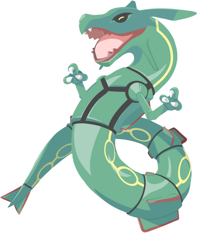 Image - Pokemon Rayquaza Sticker (800x850), Png Download