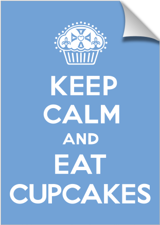 Keep Calm And Eat Cupcakes Sky Print - The Cavern Club (674x516), Png Download