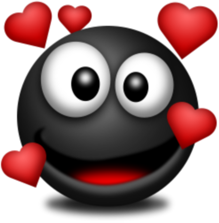 Download Mq Black Red Heart Hearts Love Emojis Emoji - Cartoon PNG Image  with No Background 