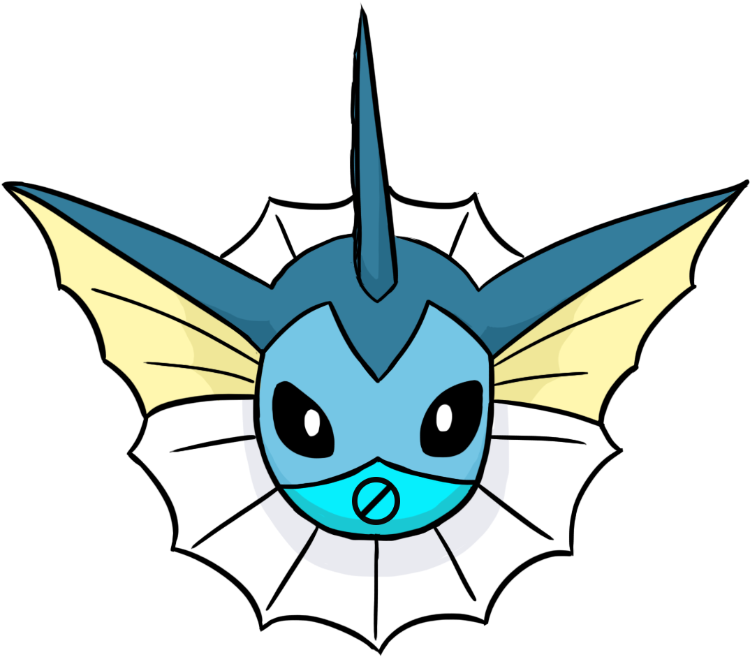 Toto Vaporeon (1131x1000), Png Download