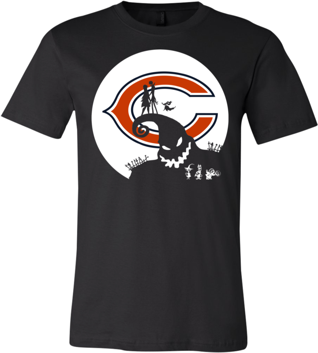 Jack Skellington And Sally Chicago Bears Halloween (1155x1155), Png Download