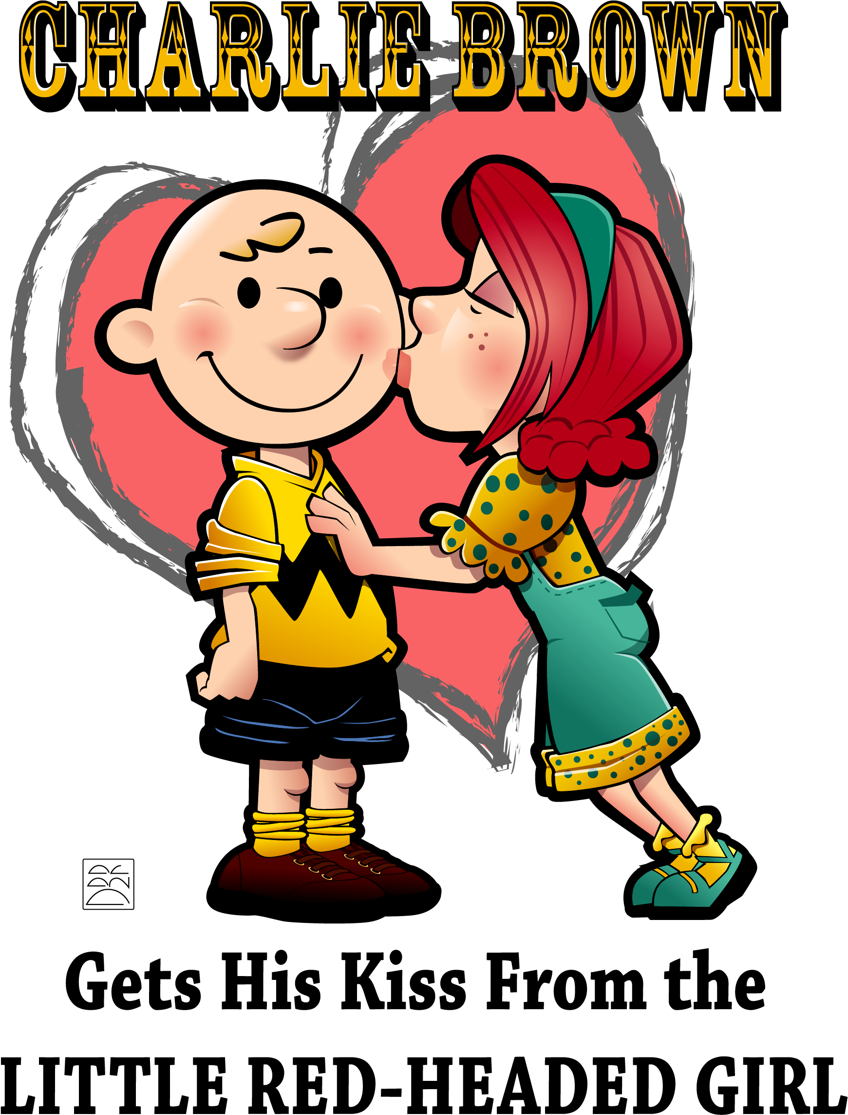 Someone Had To Step Up And Help - Charlie Brown And The Little Red Haired Girl (1746x2346), Png Download