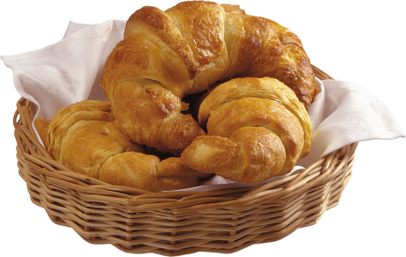 Croissant In Basket Png (800x508), Png Download