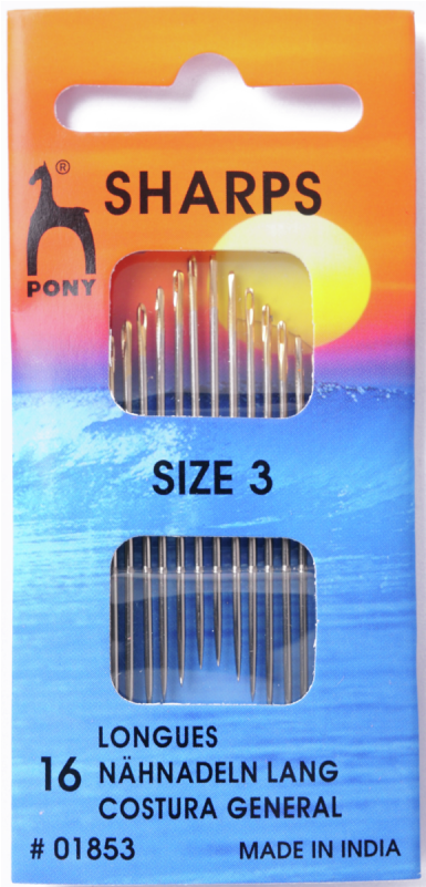 Pony Gold Eye Sharps Sewing Needle Range - Sewing Needle (800x800), Png Download