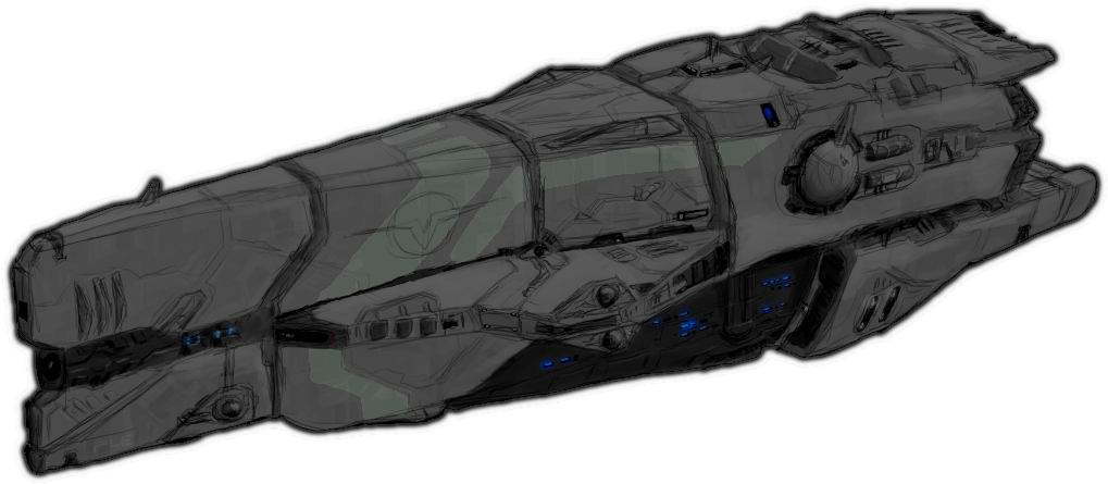 Black Wolf-class Light Cruiser (1079x490), Png Download