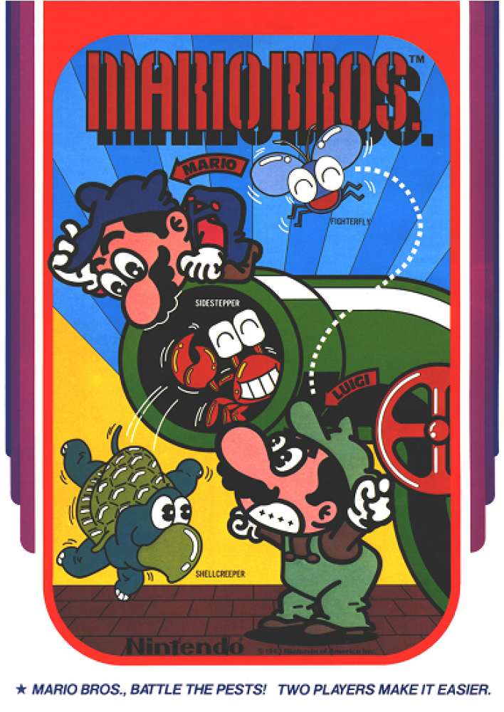 Mario Bros Arcade Flyer High Score Saves 1 - Donkey Kong 1981 Artwork (1000x1000), Png Download