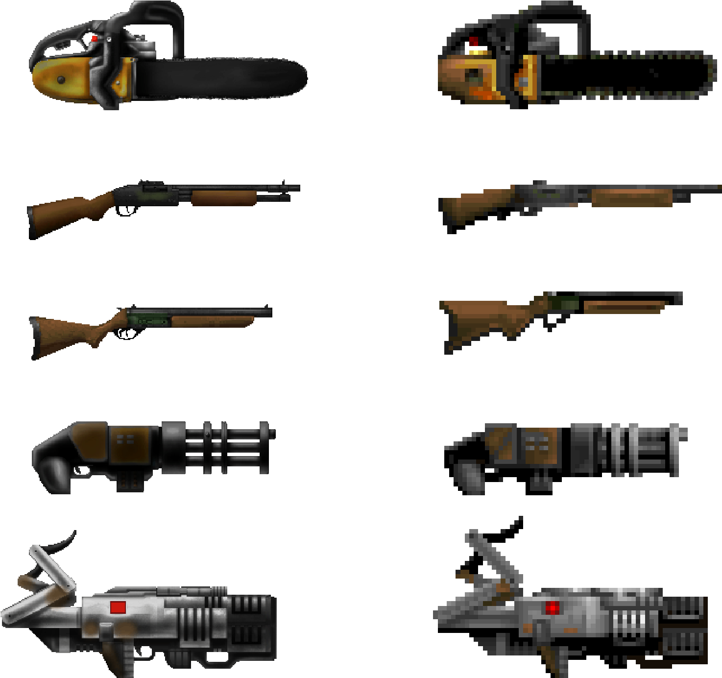 Скины стик. Оружие Doom револьвер спрайт. Оружие из Doom 2 вид сбоку много. Mini Doom 2 оружие. Оружие Doom дробовик спрайт.