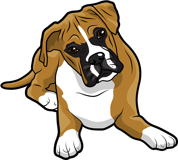 Boxer Emoji & Stickers Messages Sticker-4 Clipart , - Dog Boxer Clip Art (619x558), Png Download