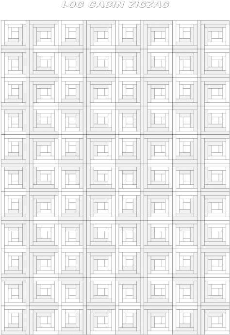 Log Cabin Zigzag - Motif (483x700), Png Download
