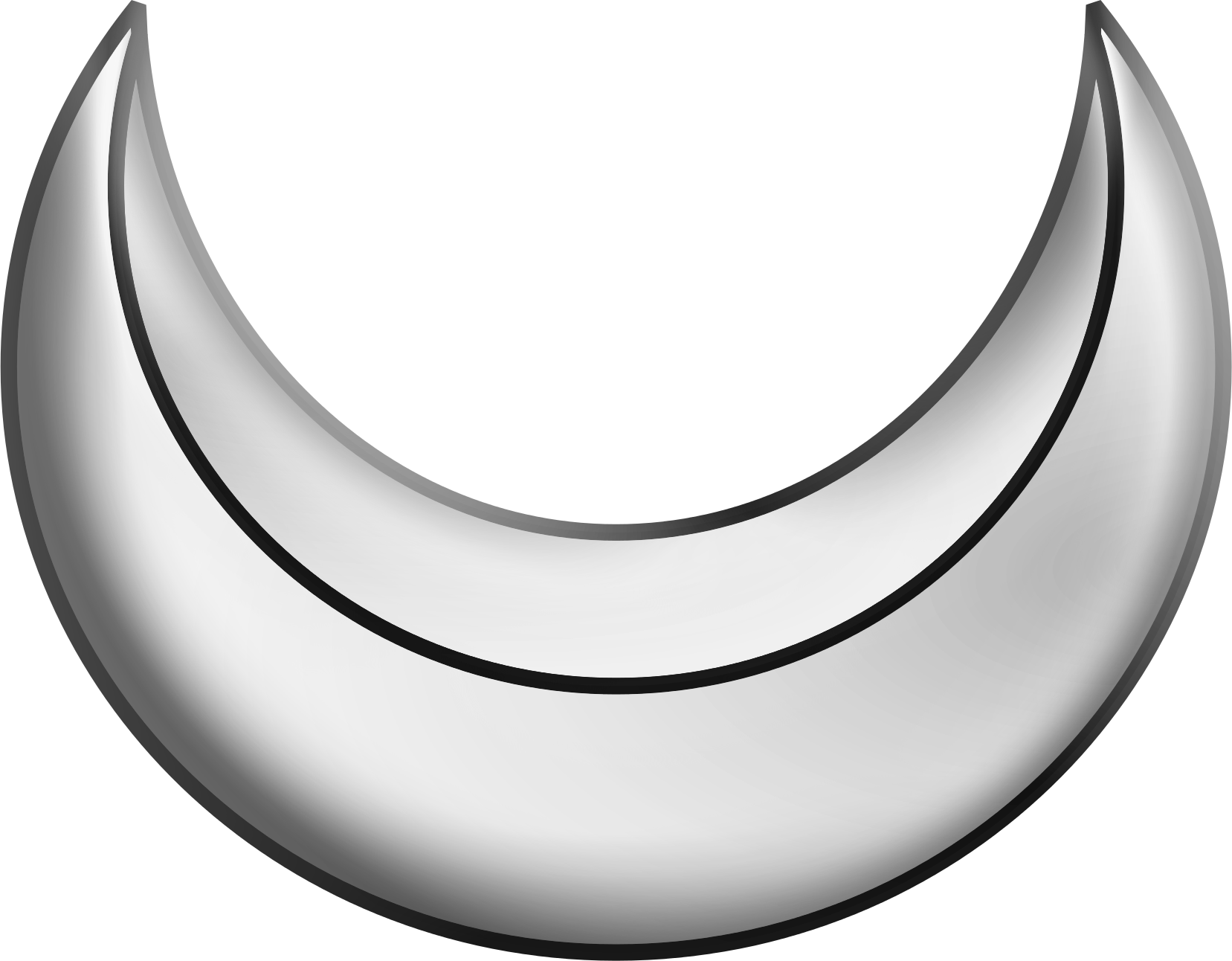 Croissant D'argent - Croissant Argent (1657x1292), Png Download