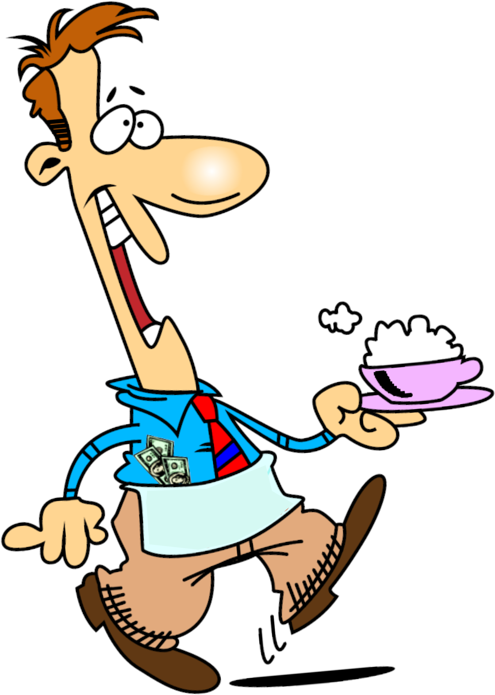 Dawson County Family Connection's Annual Celebrity - Cartoon Waiter (2134x2658), Png Download