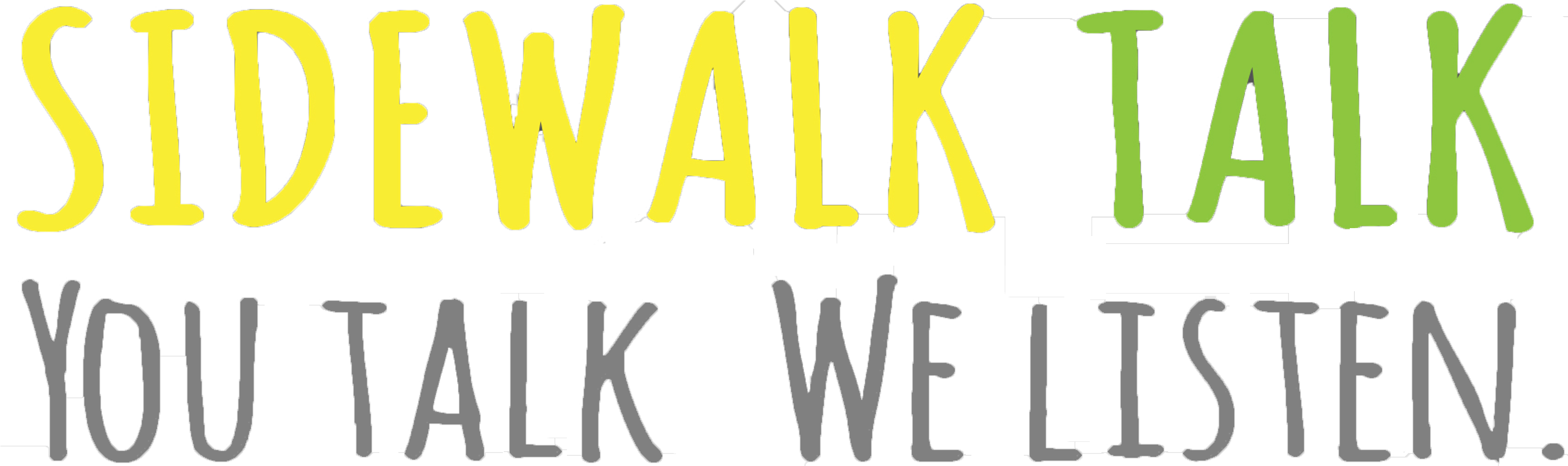 Sidewalk Talk - Calligraphy (3600x1800), Png Download