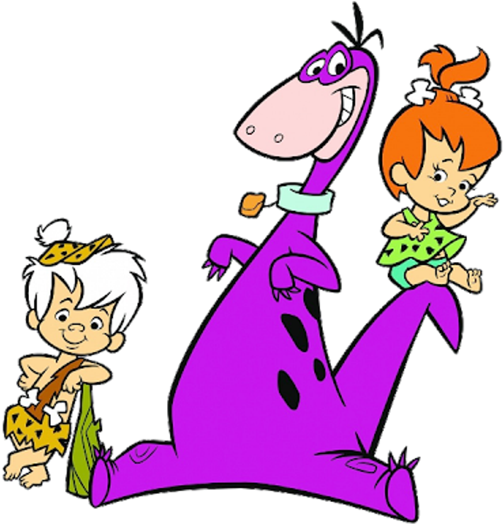 Pebblesbamm Bamm And Dino Fd221 - Pebbles Bam Bam And Dino (710x740), Png Download