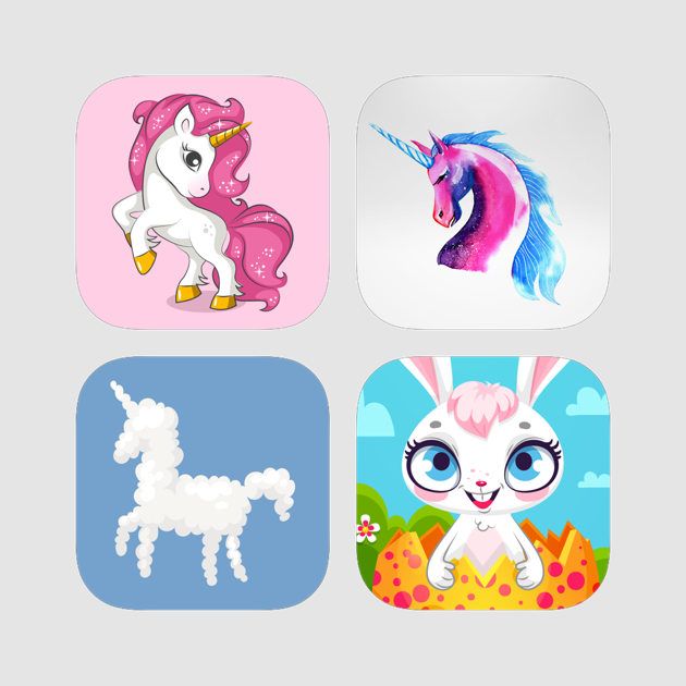 Charismatic Unicorn With Spring Easter On The App Store - Cartoon (630x630), Png Download