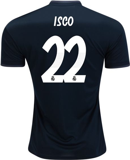 Real Madrid 18/19 Away Jersey Isco - Number (600x600), Png Download