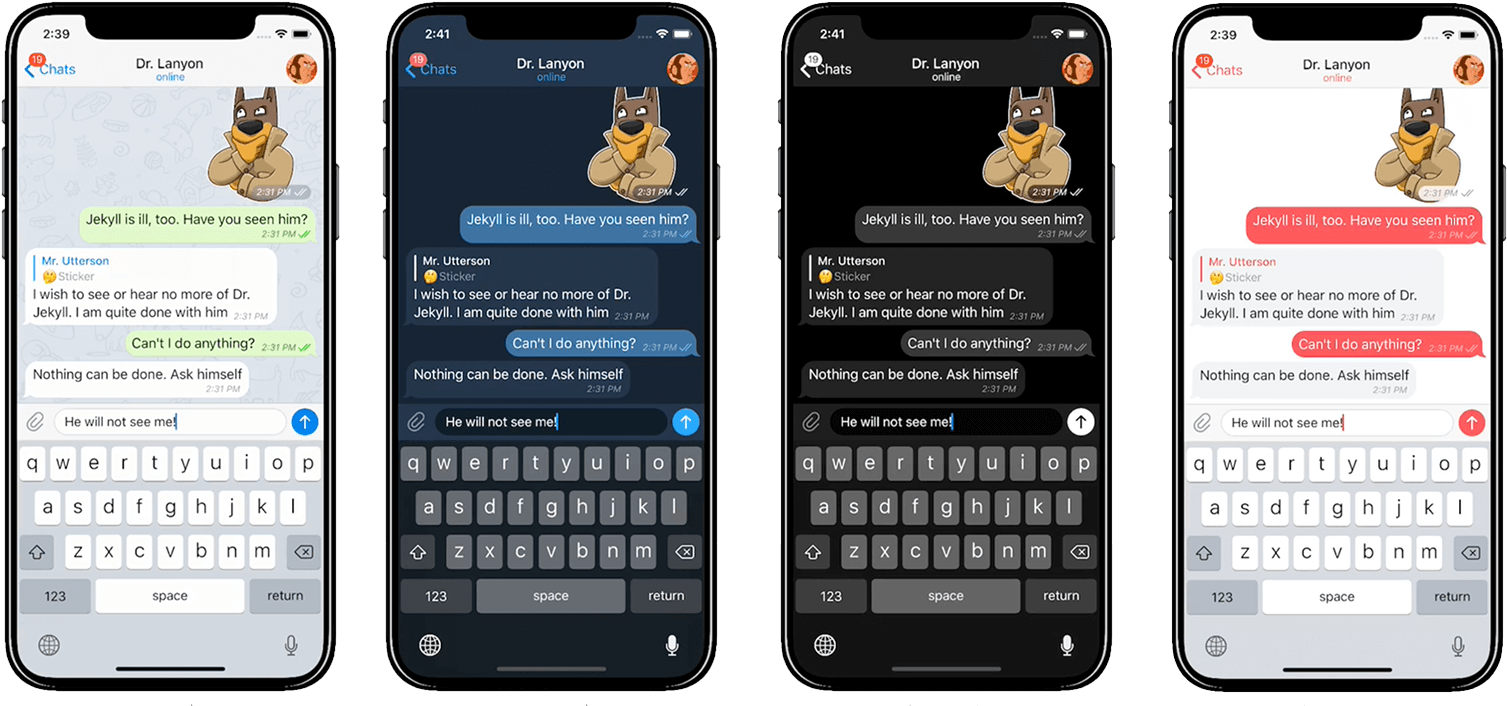 Wersm Telegram Update Version - تم ایفون برای تلگرام (1554x715), Png Download