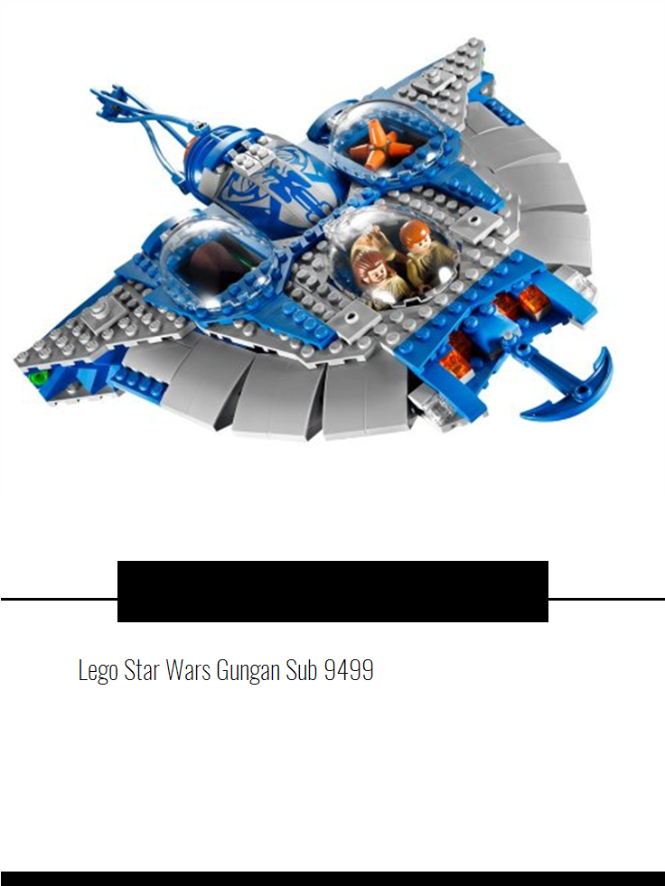 Lego Star Wars Gungan Sub 9499 Lego Star Wars, Legos, - Lego 9499 Star Wars Gungan Sub (735x1100), Png Download
