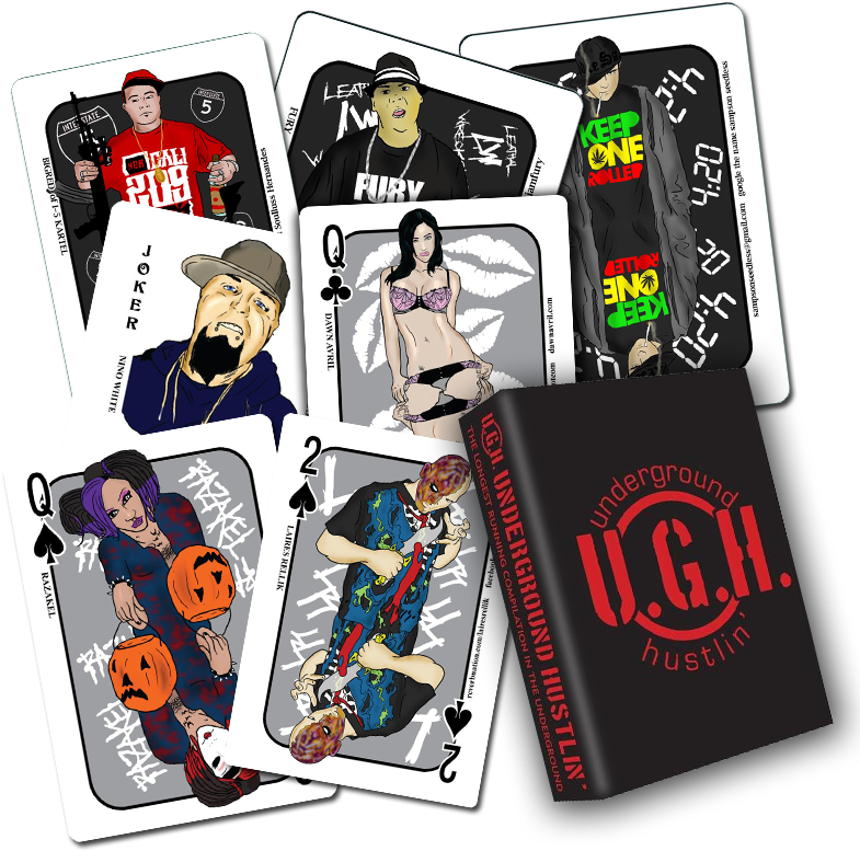 Image Of The 2013 Underground Hustlin Playing Card - Cartoon (800x800), Png Download