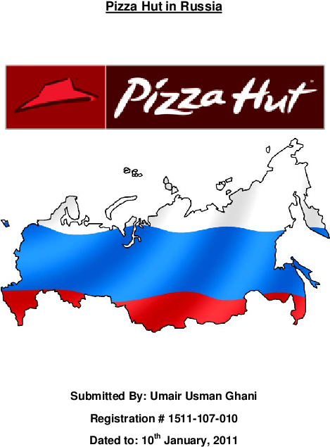 Pdf - Pizza Hut Analyse Swot (612x792), Png Download