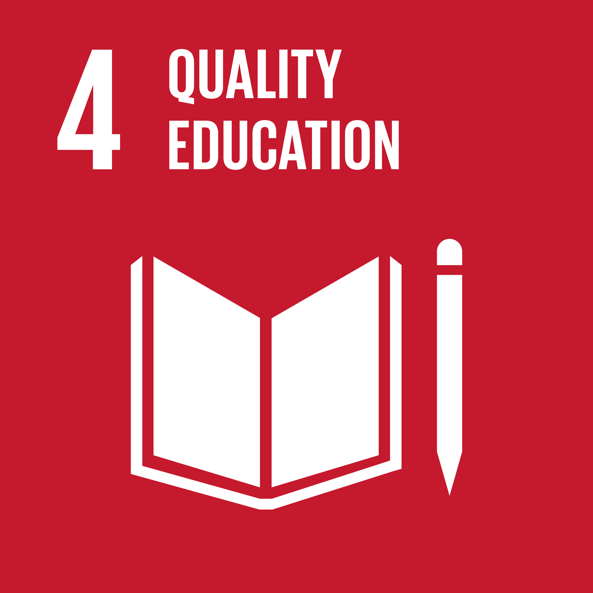 Quality Education - Sustainable Development Goals 4 (2000x2000), Png Download