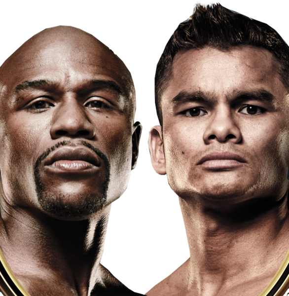 Mayweather Vs Maidana - Channel Is The Fight On Tonight (586x600), Png Download