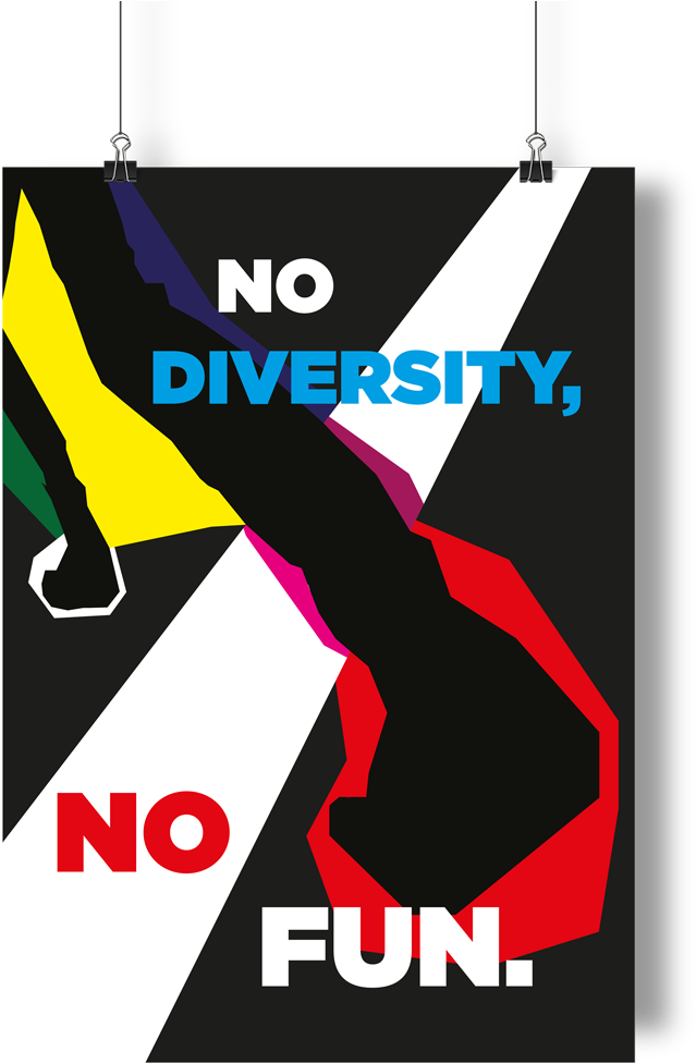 No Diversity, No Fun (727x1000), Png Download