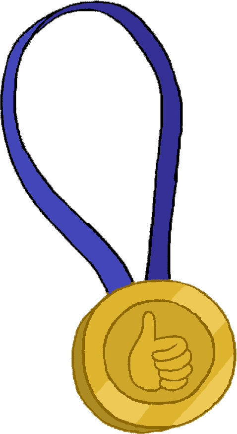 The Adventure Time Wiki - Participation Medal Clip Art (478x873), Png Download