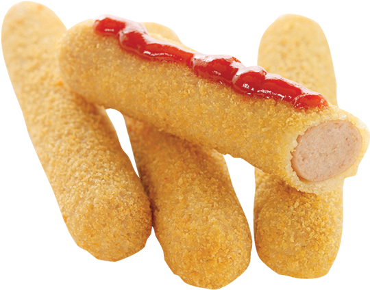 Crumbed Original Sausages - Crumbed Sausage (989x650), Png Download