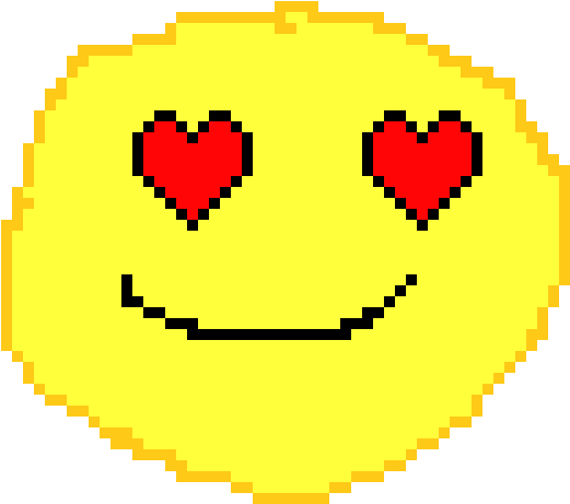 Heart Eyes - 8 Bit Lives (670x510), Png Download