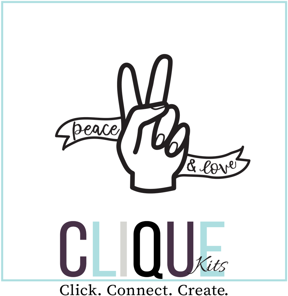 January Kit Cut File - V Sign (1280x1280), Png Download