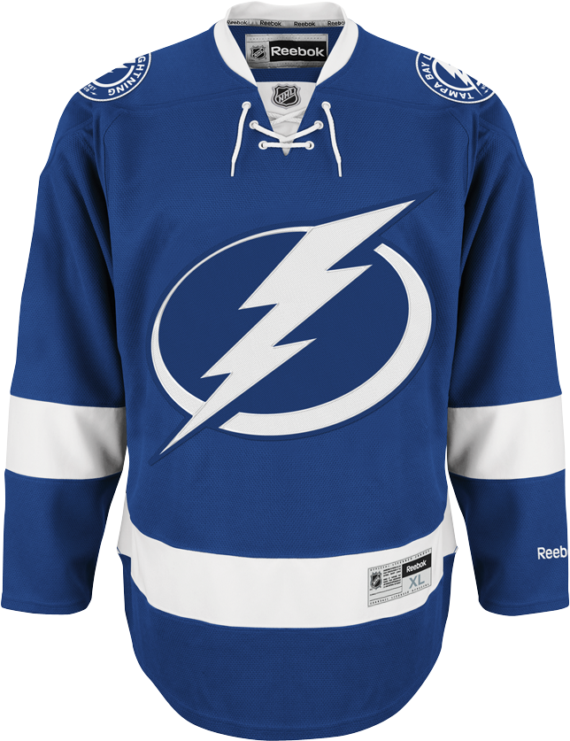 A Tbl Hpjtbl 5ls Mf - Tampa Bay Lightning Home Jersey (850x850), Png Download