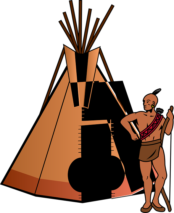 Tent, Teepee, Home, Thanksgiving, People, Indian, Tribe - Native American Clip Art (588x720), Png Download