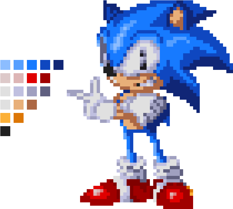 Sarnic Pixelart - Sonic Mania Pixel Art (818x704), Png Download