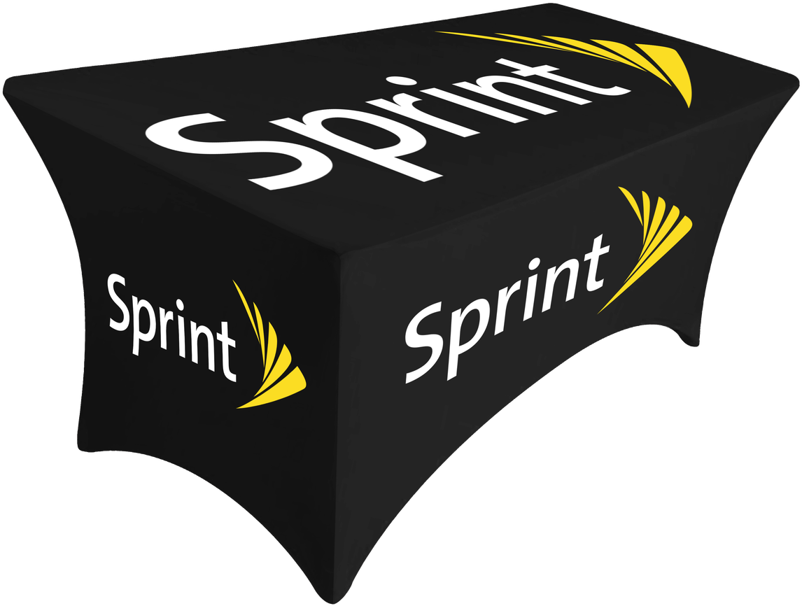 Sprint Stretch Table Cloth 6ft Black - Table (1280x1280), Png Download