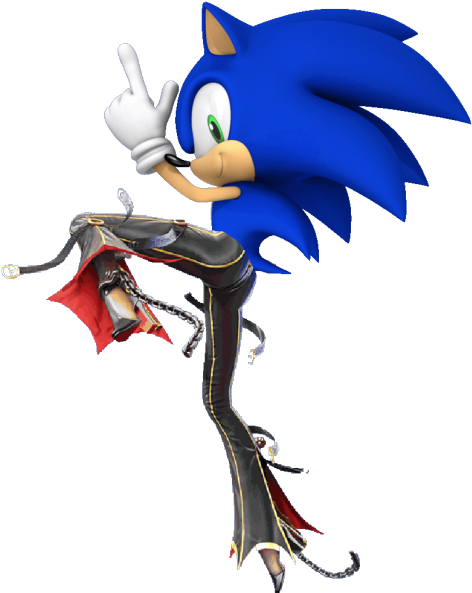 Bayonetta's Legs Where They Shouldn't Be Legs On Sonic - If You Wanted To Go To Heaven But God Said (540x610), Png Download