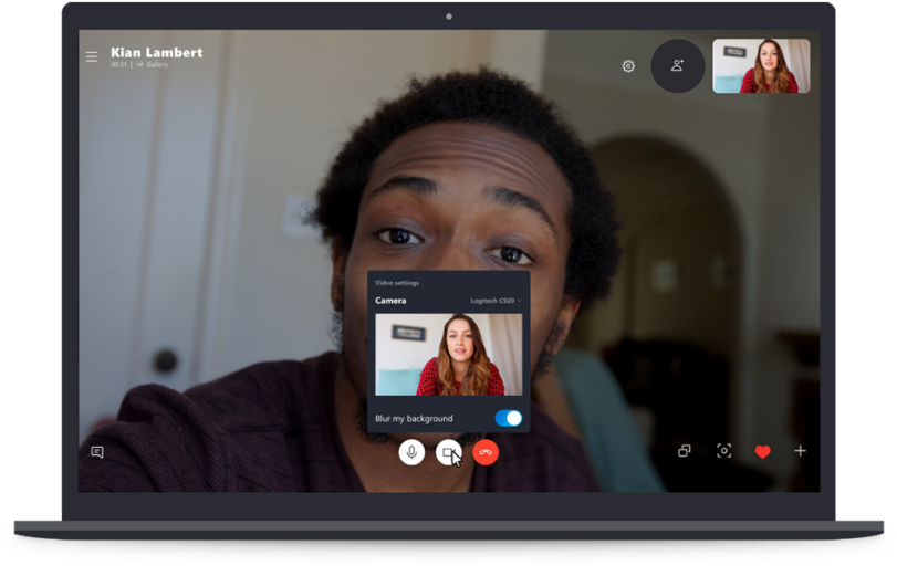 Skype Background Blur - Feature Phone (1024x538), Png Download