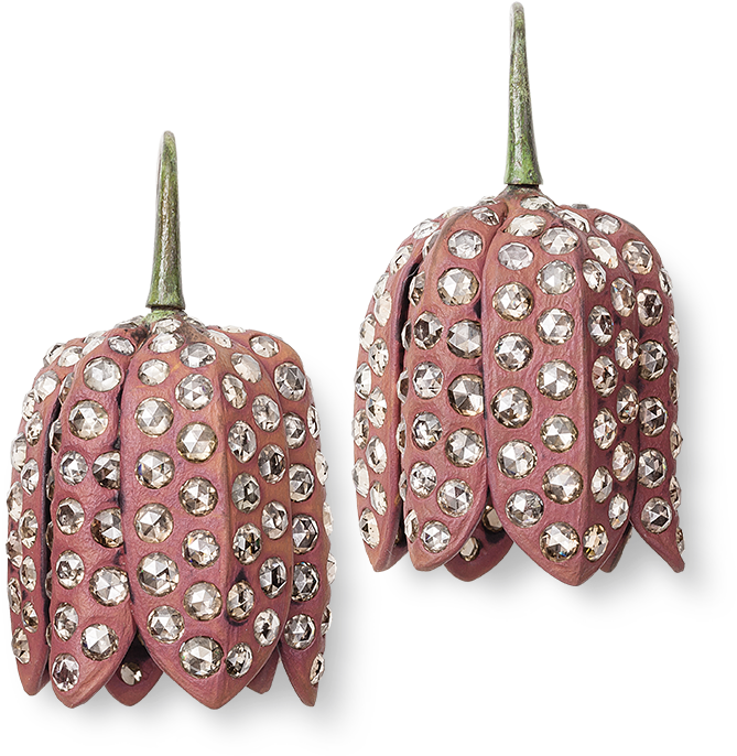 Hemmerle Earrings In The Shape Of Fritillaries Flowers - Jewels Hemmerle (800x800), Png Download