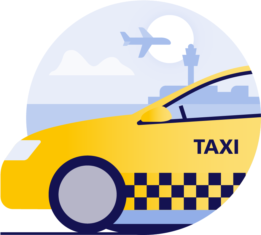Take A Taxi - Car Parking Illustrator (1035x1059), Png Download