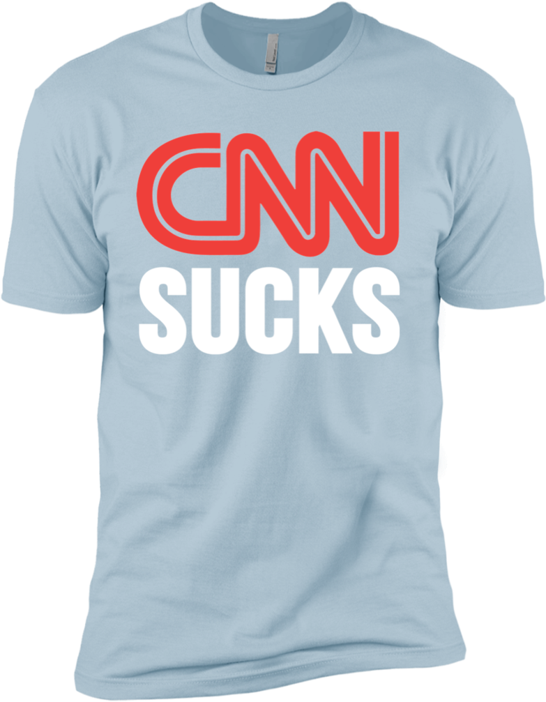 Cnn Sucks Premium Short Sleeve T-shirt - Active Shirt (1024x1024), Png Download