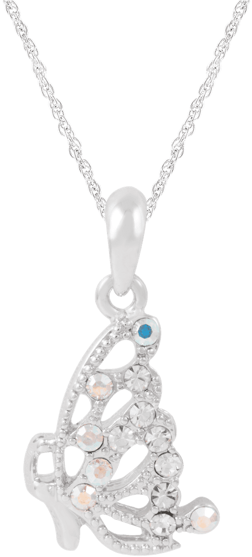 Pendant Butterfly Dainty Aurora Borealis - Locket (1200x1200), Png Download