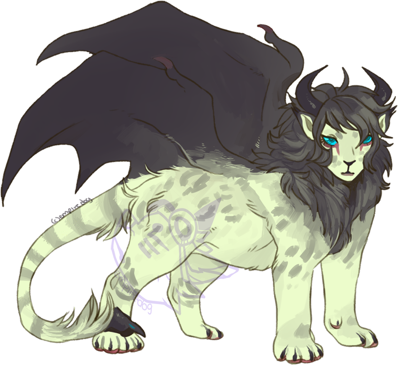 Ghost Sphinx Design [sold] [f5] - Masai Lion (840x1050), Png Download