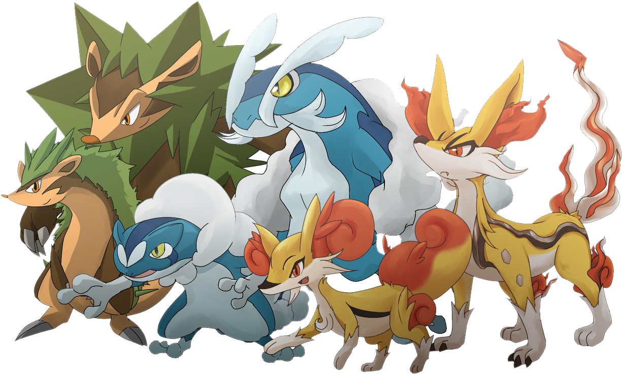 It's The Okami Ign Thing All Over Again - Gen 6 Starter Pokemon Evolutions (1280x743), Png Download