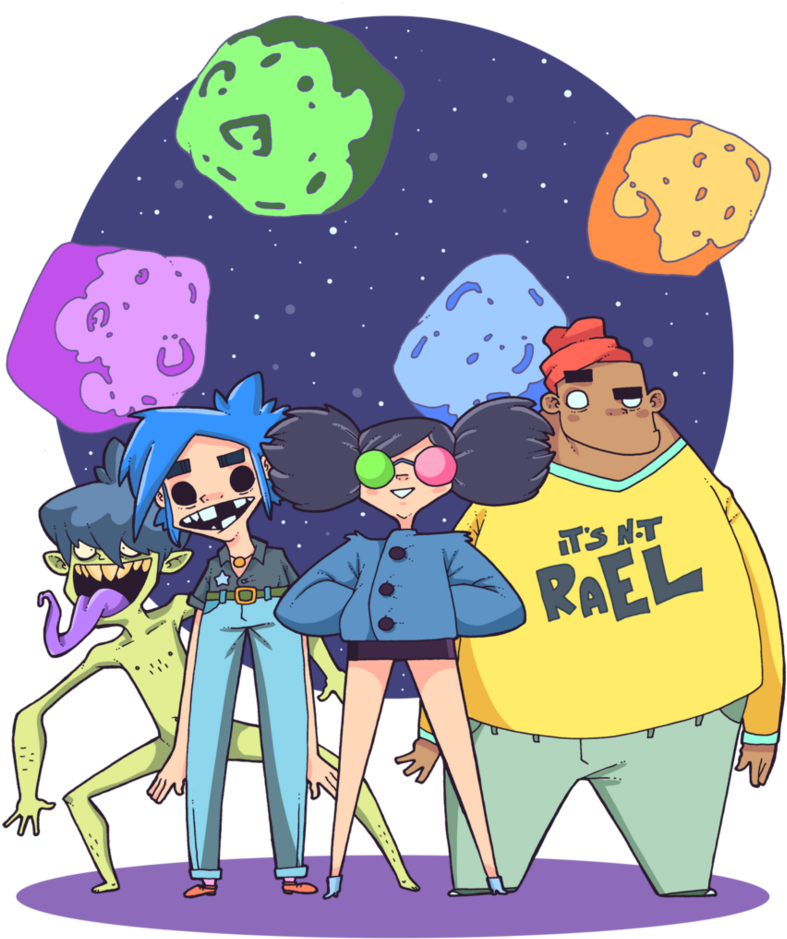 Gorillaz By Lost Angel Less - Cartoon (831x961), Png Download