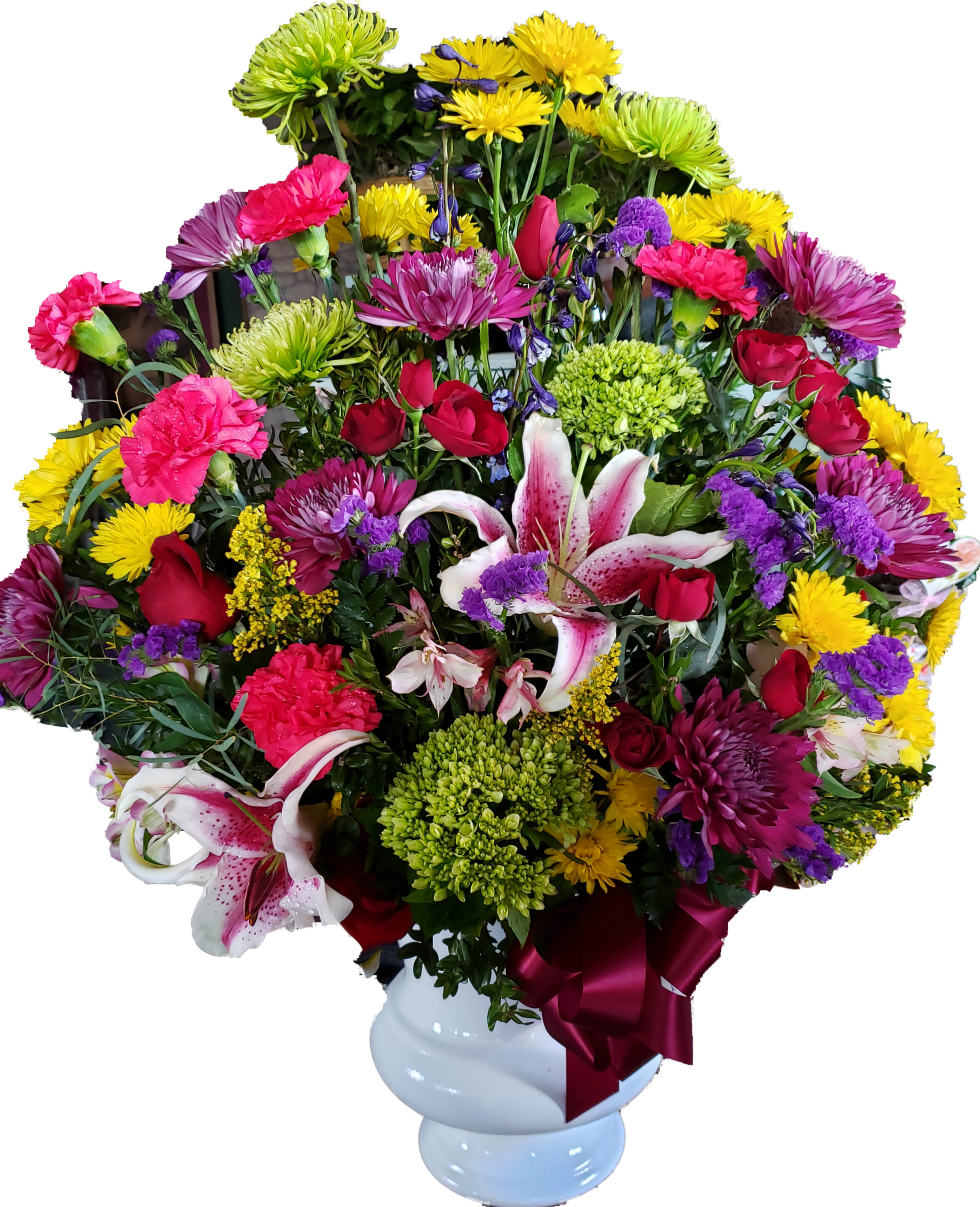 Grand Urn Design Mix Of In Stock Market Fresh Flowers (2819x3471), Png Download