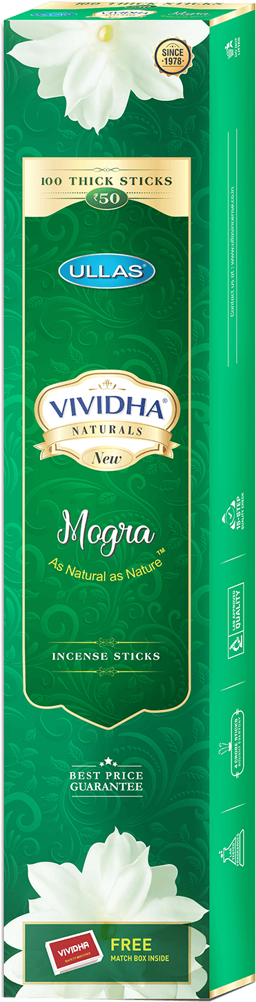 Vividha Mogra 100 Sticks Box - Nilgiri Tea (456x1533), Png Download