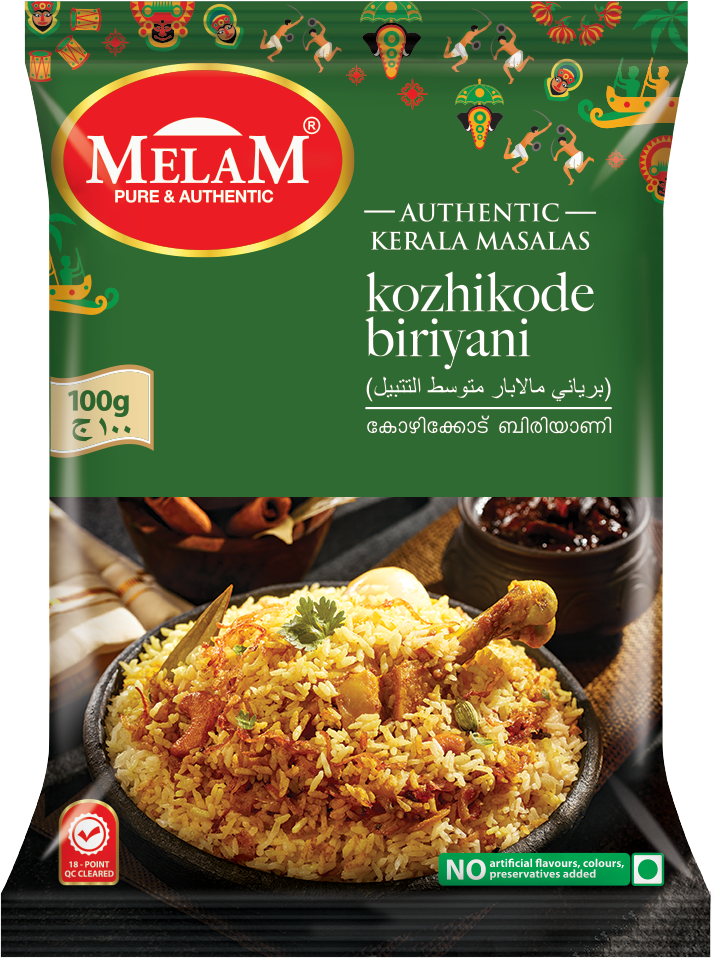 Kozhikode Biriyani - Melam Sambar Powder 100gm (716x958), Png Download