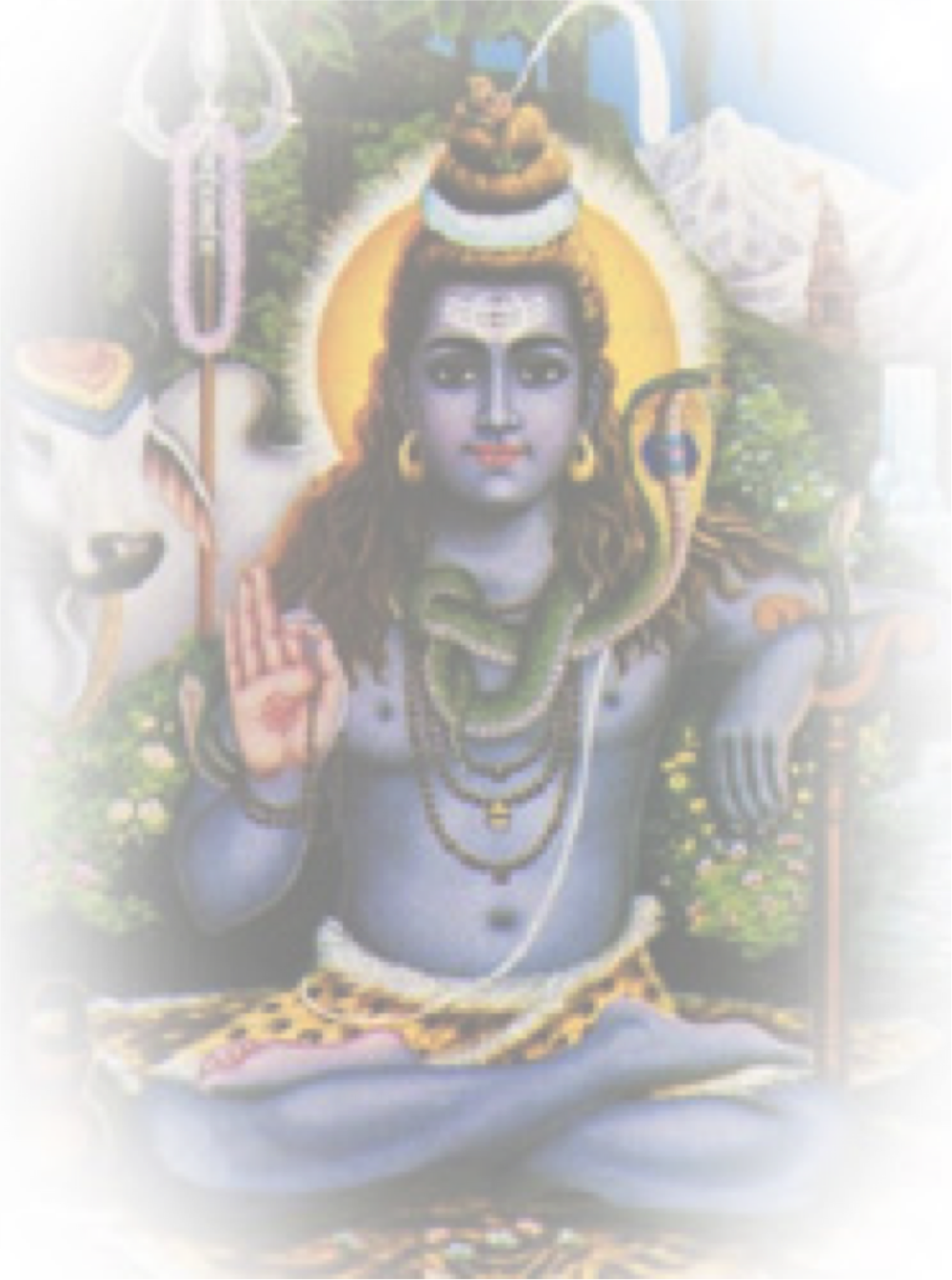 Shiva - Shiva Sitting On Tiger Skin (1000x1344), Png Download