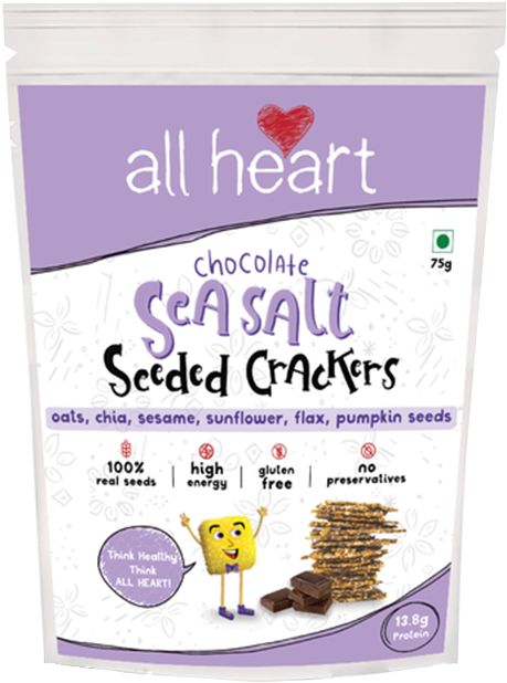 Sea Salt Dark Chocolate Seeded Crackers - Poster (800x800), Png Download