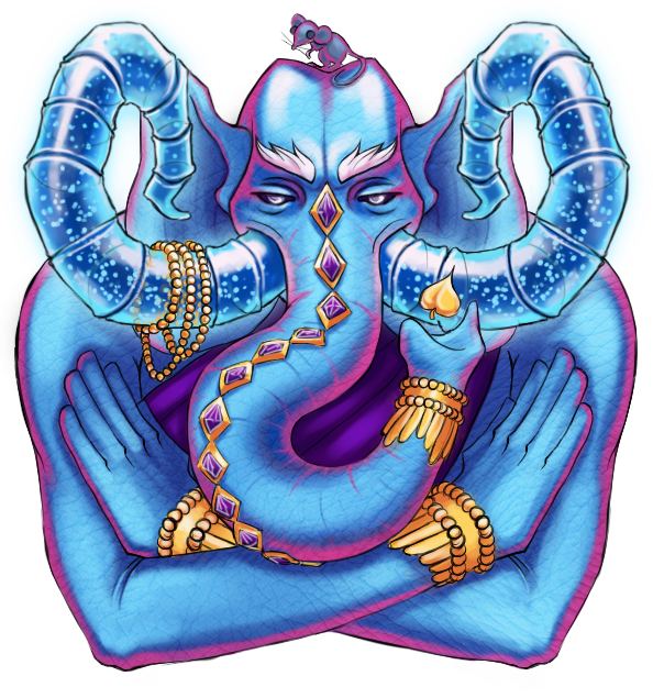 Second God Ganesh, God Of Strengh - Illustration (594x635), Png Download