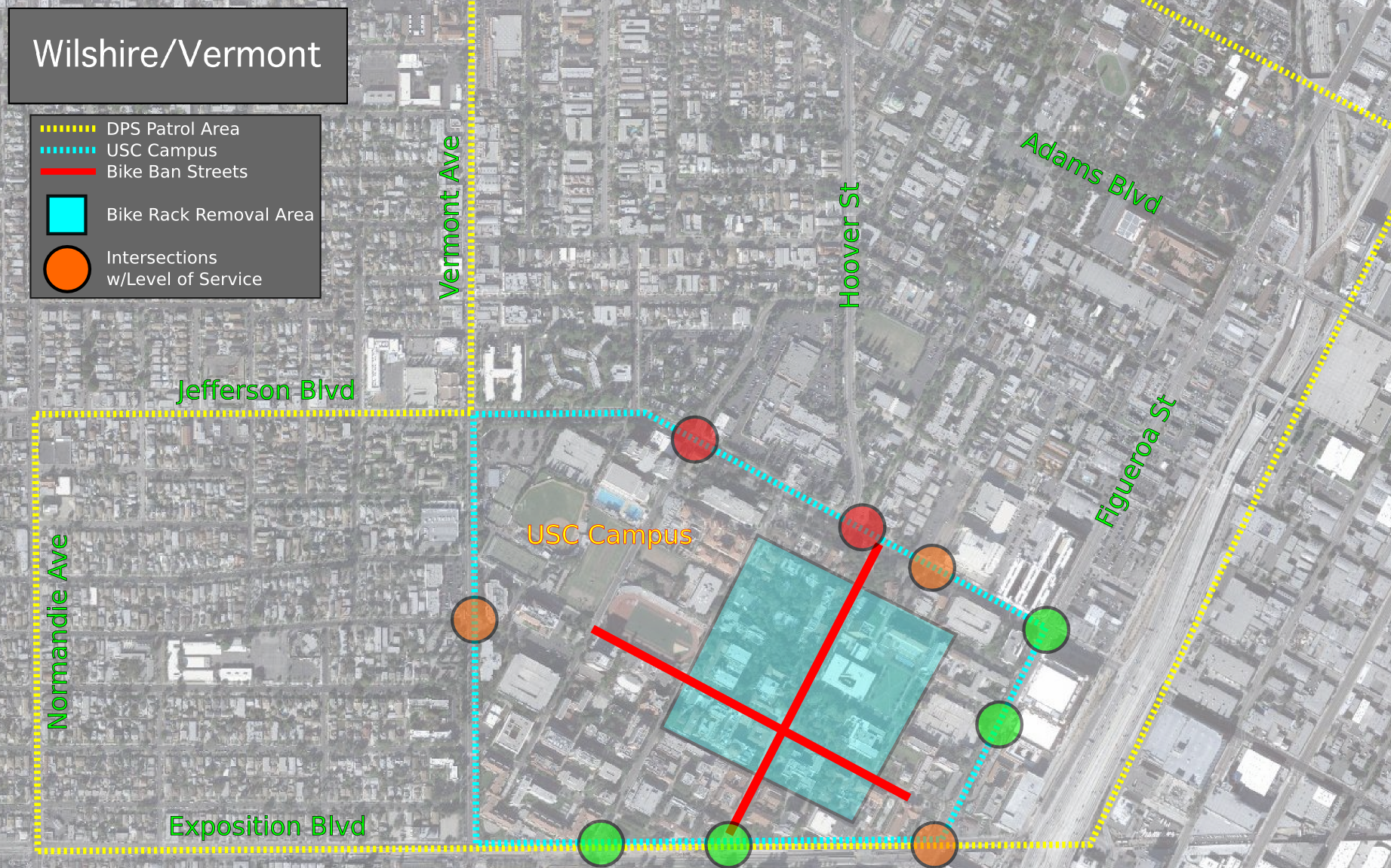The University - Neighborhoods Around Usc (1843x1151), Png Download